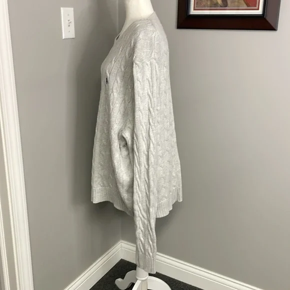 POLO RALPH LAUREN Cotton Cable knit Pullover Crew Neck Men's Sweater size XXL - Picture 3 of 6